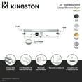thumbnail image 5 of Kingston Brass BSF2821 Watercourse 28-Inch Stainless Steel Linear Shower Drain with Reversible Tile Insert and Flat Grate in Polished Chrome, 5 of 8