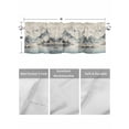 thumbnail image 2 of Kitchen Valances for Window, Chinese Ink Painting Mountain Forest Light Filtering Rod Pocket Valance Curtain, Farmhouse on Linen Short Curtains Window Topper for Bedroom Bathroom Living Room 54x18in, 2 of 9