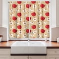 thumbnail image 2 of Ambesonne Fruits Kitchen Curtains, Fresh Fruit Slices Pie, 55"x45", Cream Red Beige, 2 of 3