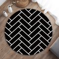 thumbnail image 1 of HOARBOEG Non Slip Machine Washed Circular Carpet Suitable For Dining Room Living Room Bedroom Entrance And Kitchen Carpet, 1 of 6
