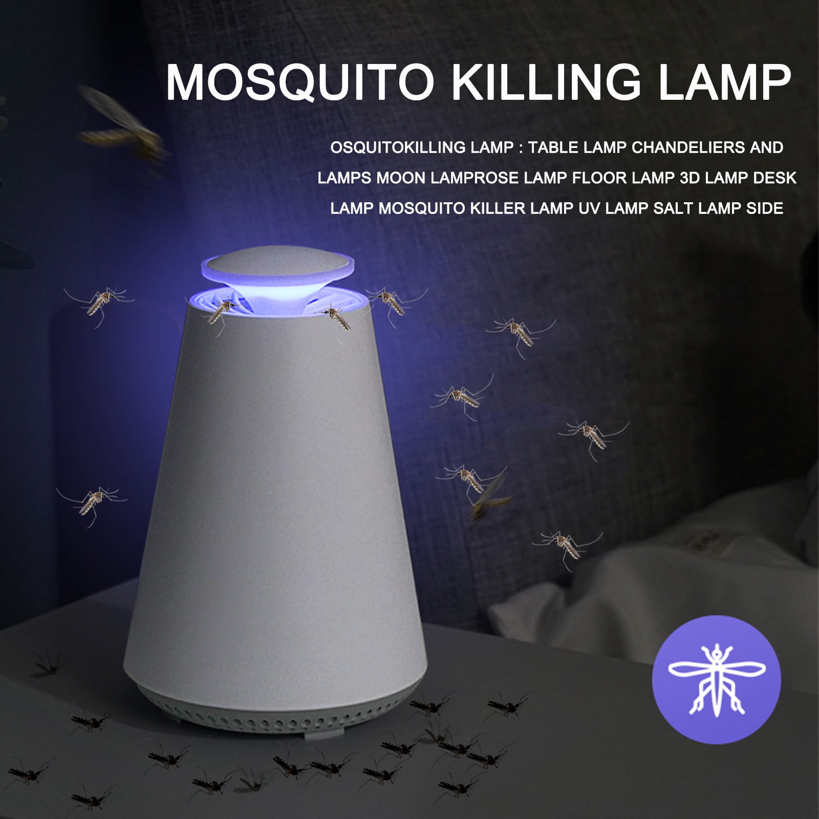 USB Mosquito Insect Killer Elektrisches LED-Licht Fly Bug Zapper Trap Catcher 