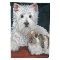 Carolines Treasures PPP3207GF Westie Rabbit Harmony Flag Garden Size  Small multicolor