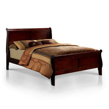 Furniture of America Mayday II Paneled Cherry Sleigh Bed by FOA