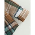 thumbnail image 6 of GXFC Toddler Baby Boys Fall Jacket Newborn Long Sleeve Button Plaid Print Outerwear Toddler Spring/Fall Lightweight Coat Top 6M-5T, 6 of 8