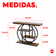 thumbnail image 4 of UTILIA Mesa de Consola de 105 cm - Mueble Recibidor de Entrada, Credenza Mesa Estrecha de 4 Niveles con Estantes de Almacenamiento, Mueble Decorativo de Madera y Metal, 4 of 5