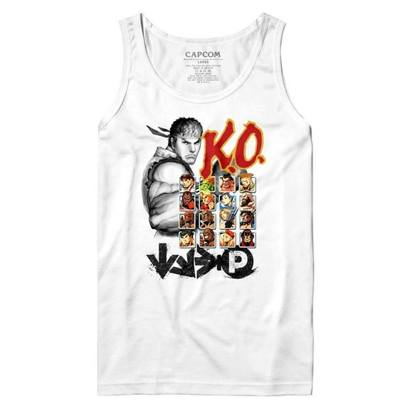 Men's Street Fighter Ko2 Mens Tank Small White