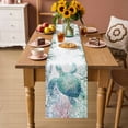 thumbnail image 2 of Teal Sea Turtle Table Runner 70 Inches, Summer Coastal Coral Ocean Bed Runner Dresser Scarves Tabletop for Indoor Outdoor Parties/Ceremony/Banquet, 13" x 70", 2 of 9