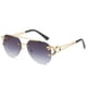 thumbnail image 1 of Gafas de sol con cabeza de leopardo sin marco para mujer y hombre, gafas de sapo con borde cortado y personalidad de doble haz, 1 of 4