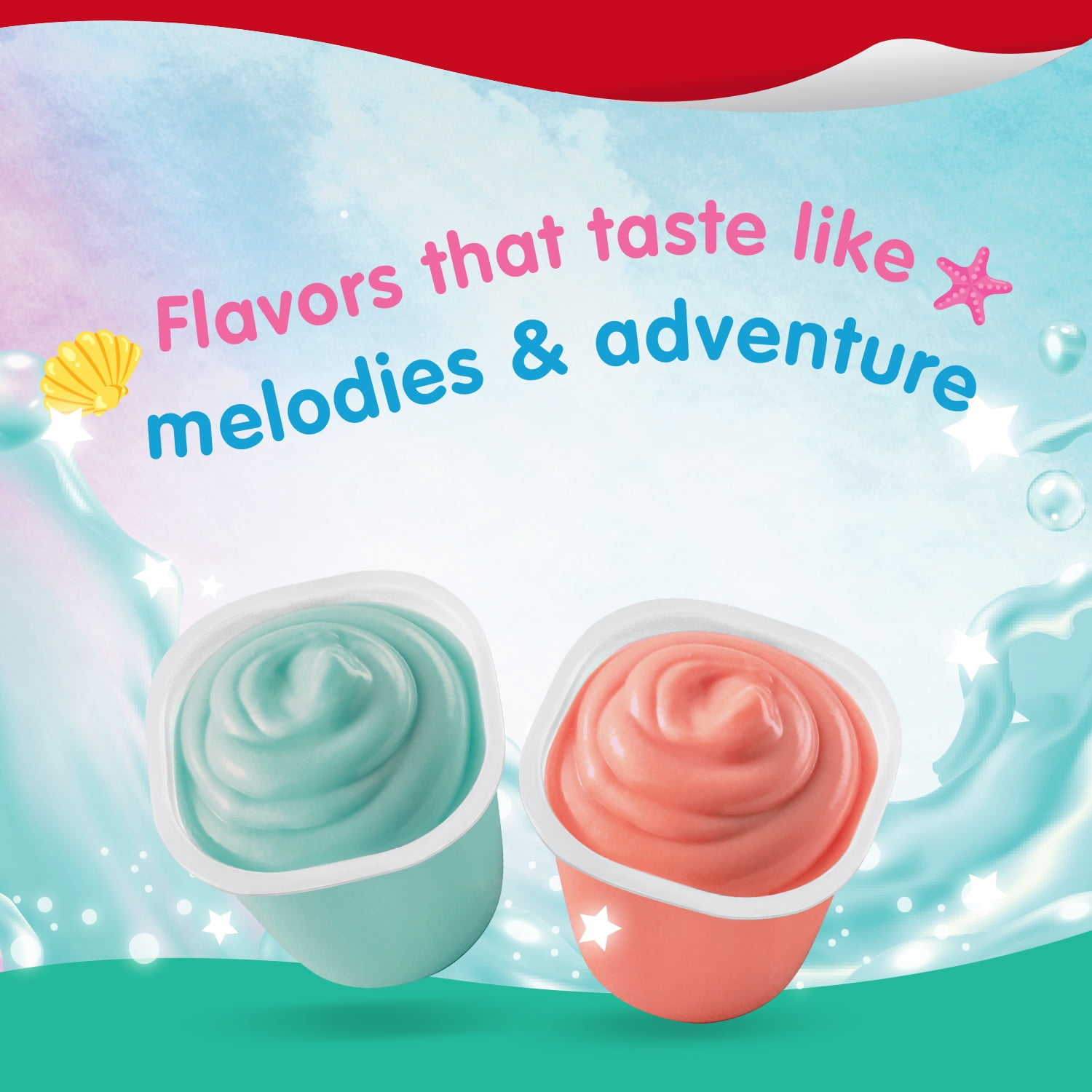 Snack Pack Mermaid Splashes Pudding Cups, 3.25 oz, 6 Pack