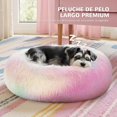 thumbnail image 2 of Cama Redonda de Piel Sintética Suave para Perros y Gatos de Tamaño Pequeño y Mediano con Cubierta Extraíble (Arcoiris, 70cm), 2 of 5