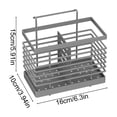 thumbnail image 3 of ZZkhGO Wall-Mounted Chopstick Utensil Drainer Storage Rack, Iron Kitchen Organizer with Removable Tray, Multi-Purpose Hanging Caddy for Home Countertop, Gray, 3 of 6