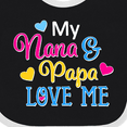 thumbnail image 4 of Inktastic My Nana and Papa Love Me with Hearts Boys or Girls Baby Bib, 4 of 4