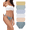 6A Pack Multicolor, variant on High Cut String Bikini Panties Stretchy Soft Modal Low Waist Underwear Ladies Hipster Panties Multi Pack(3BWF,XL)