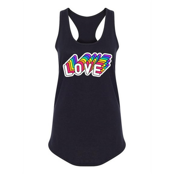 Love In 3d Rainbow   Tank Women -Image by Shutterstock, Female Large