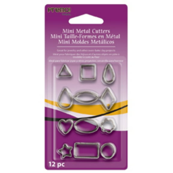 Premo Sculpey Mini Metal Cutters, 12/Pkg, Geometric