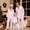 Pink(Dad), variant on Family Silk Pajamas Matching Sets Button Down Loungewear, Christmas Pajamas Set, Long Sleeve Satin Pajamas for Women, Button Down Pjs for Women Set, Pjs Sets for Women Brown 2XL