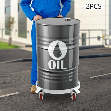 Miumaeov 55 Gal Drum Dolly Heavy Duty Barrel Cart 1200 lbs with Swivel Casters Steel