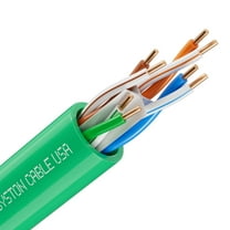 SYSTON CABLE TECHNOLOGY Cat 6E Ethernet Network Cable - 250 FT, 600MHz 23AWG Solid Bare Copper Wire Outdoor/Indoor, Bulk No Ends 10 Ft to 1000 Ft Available, Heat Resistant Plenum Rated - CMP