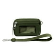 thumbnail image 2 of WNFJR Wallet, Women's Wristlet Handbags, Waterproof Nylon Keychain Wallet, Zip Card Case with ID Window(Green), 2 of 4