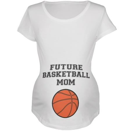 Future Basketball Mom White Maternity Soft