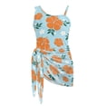 thumbnail image 7 of SEANATIVE Girls Bathing Suit with Mesh Sheer Swimsuit Cover Back Cutout Summer Beachwear One Piece Swimsuits for Teen Girls, Size 15-16 Years, Orange Flower Blue, 7 of 7