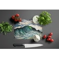 thumbnail image 3 of Big Blue Wave Glass Cutting Board 12 in x 15 in, 3 of 5
