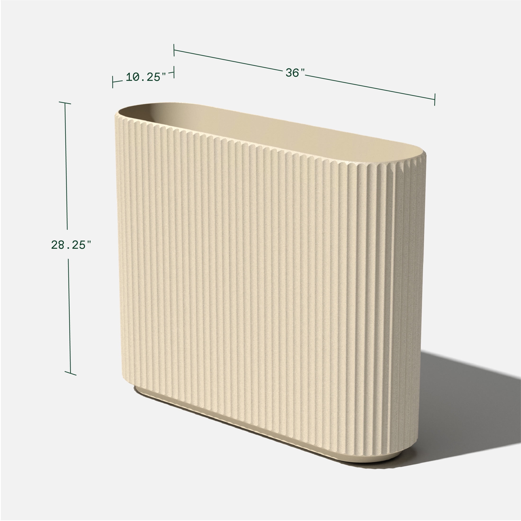 Veradek Demi Series Span 36" Plastic-Stone Planter - (Sand)