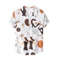 thumbnail image 1 of Hombres Casual Botones Playa Sin posicionamiento Estampado floral Turndown Camisa de manga corta Blusa Pompotops oipoqjl49251, 1 of 9