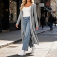 thumbnail image 6 of Brqkzdu Womens Long Cardigan Sweaters Open Front Oversized Ribbed Knit Cardigan Fall Loose Comfy Sweater Cardigan, 6 of 9