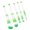 Green gradient B, variant on CIYISON Beaded Makeup Brush Set Metal Handle Makeup Brushes Eyeshadow Brush Blush Brush Beadable Makeup Brushes for Makeup