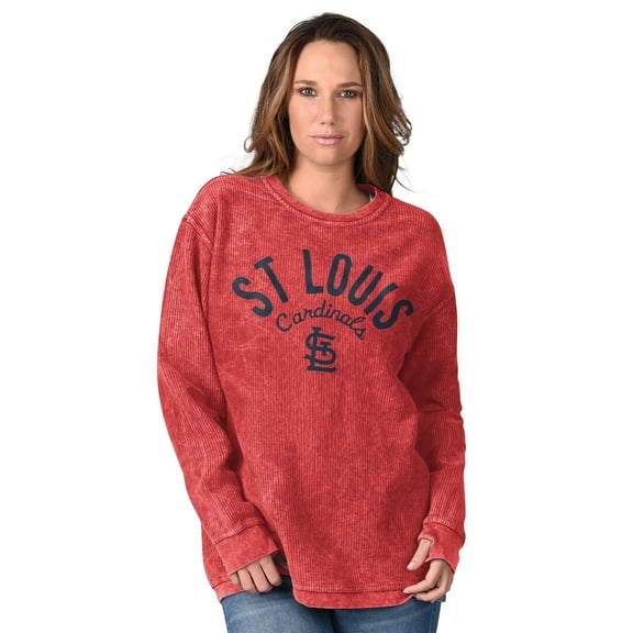 Women's G-III 4Her by Carl Banks Red St. Louis Cardinals Comfy Cord Pullover Sweatshirt