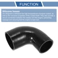 thumbnail image 4 of Unique Bargains 1 Pcs 60-76mm 2.36"-2.99" ID 102mm 4.02" Length 90 Degrees Black Car Silicone Hose Coolant Hose, 4 of 7