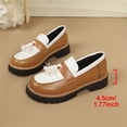 thumbnail image 4 of Willtoo Chunky Loafers for Women Lug Sole Tassel Loafers Shoes With Tassel and Slip on Details Vacation Outdoor Shoes Round Toe Comfort Dressy Fashion Footwear, 4 of 5
