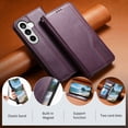 thumbnail image 4 of FOXDOCK Case for Samsung Galaxy S26: Magnetic Closure, Adjustable Stand, Card Slots and Integrated Strap - purple, 4 of 5