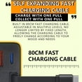thumbnail image 6 of 3-in-1 80W MAX  Retractable Charger - 60cm Type-C Cable & 2 USB Ports, Fast Charging for Smartphones, Tablets & Laptops, 6 of 7