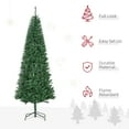 7' Slim Artificial Christmas Tree, Unlit, Realistic Branches