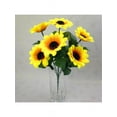 thumbnail image 6 of Artificial 7 Heads Fake Sunflower Silk Flower Bouquet Home Wedding Party Floral Decor, 6 of 7