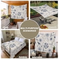 thumbnail image 6 of Blue Flower Vintage Tapestry for Bedroom Wall Hanging Tapestry, Abstract Ethnic Floral Pastoral Ceiling Backdrop Tapestries Poster Blanket Wall Decor for Teens Room Living Room Dorm 59" x 79", 6 of 8