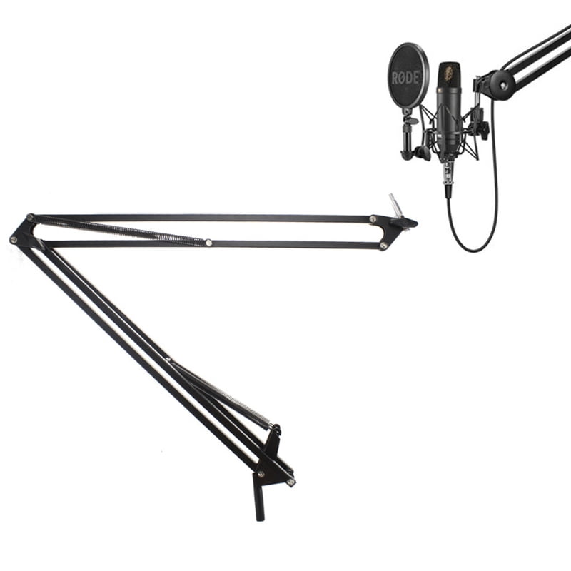 Adjustable Microphone Suspension Boom Scissor Arm Stand Mic Stand for Streaming