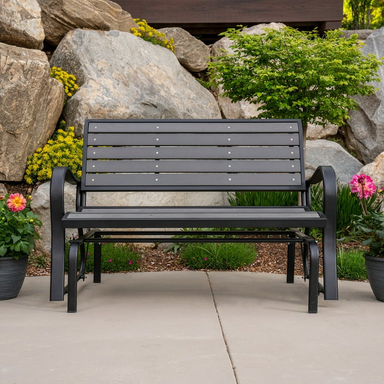 Lifetime All Weather Glider Bench for Front Porch & Patio - UV