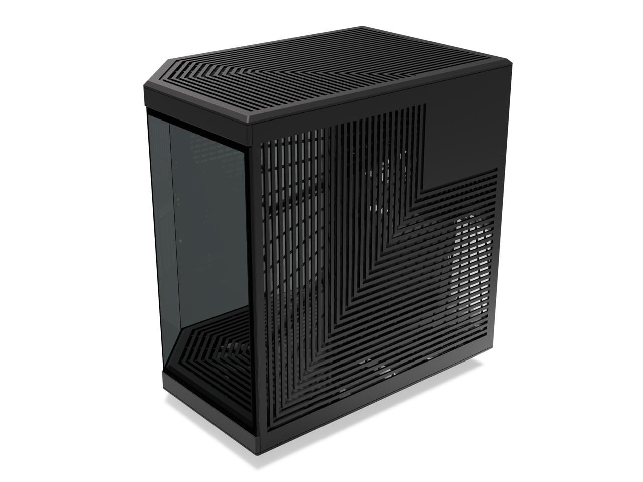 HYTE Y70 CS-HYTE-Y70-B Dual Chamber Mid-Tower ATX Case with PCIe 4.0 Express Riser Cable Included, Black