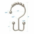 thumbnail image 2 of AmazerBath Shower Curtain Hooks, Rust-Resistant Metal Double Shower Curtain Rings for Curtain Rolling Shower Hooks, 12PCS Shower Rings for Bathroom Shower Curtain Rod, Nickel, 2 of 7