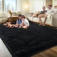 thumbnail image 6 of 8x10 Area Rugs for Living Room, Black Fluffy Shaggy Rug Soft Carpets, Big Rugs for Bedroom Nursery Kids Room Dorm Home Decor Aesthetic, 6 of 6