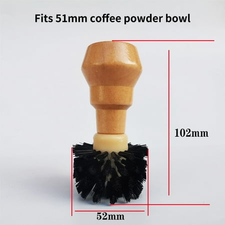 

SUKIY 51/58mm Solid Wood Handle Coffee Machine Powder Bowl Cleaning Brush