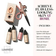 LUMINESS Icon Pro Airbrush System with Starter Kit: Includes Silk 4-In-1 Foundation, Highlighter and Blush
