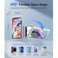 thumbnail image 3 of Shower Phone Holder Waterproof 480 Rotation Phone Stand Case Mount for Bathroom Batheub Kitchen Wall Mirro Compatible with iPhone 15 14 13 12 11 Plus Pro Max XS XR up to 6.8" Cell Phone， White, 3 of 8