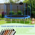 thumbnail image 5 of SENCHO GINSYTALIOR 14FT Outdoor Trampoline for Kids and Adults, Backyard Trampoline with Basketball Hoop , Enclosure Net and Ladder,  Heavy Duty Trampoline Capacity for 2-6 Kids(14FT,Blue）, 5 of 8