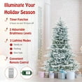 thumbnail image 3 of Demi Bonn 6 Feet Green+White Snow Flocked Tree - 661 Tips, Cool White LEDs, 3 Lighting Modes & Remote, 3 of 7