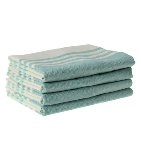 4 Pack Cotton Dish Towels 26 X 16 Machine Washable Absorbent