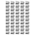 50Pcs Cable Clip 2 Wire Stainless Steel Cord Fixing Holder Clamp Set